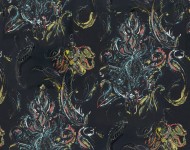 Тканини Gabriel Black — 20 Сучасне Квіткові/рослинні зелені!бежеві-коричневі!чорно-білі Бавовна Середня 8126