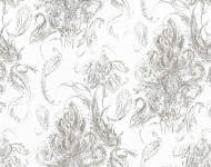 Тканини Gabriel Taupe — 10 Сучасне Квіткові/рослинні бежеві-коричневі!чорно-білі Бавовна Середня 8129