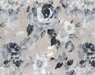 Тканини Otylia Taupe — 08 Сучасне Квіткові/рослинні бежеві-коричневі!чорно-білі Бавовна Середня 15781