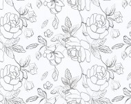 Тканини Modern Rosa N.06 Сучасне Квіткові/рослинні чорно-білі Тюль  25554